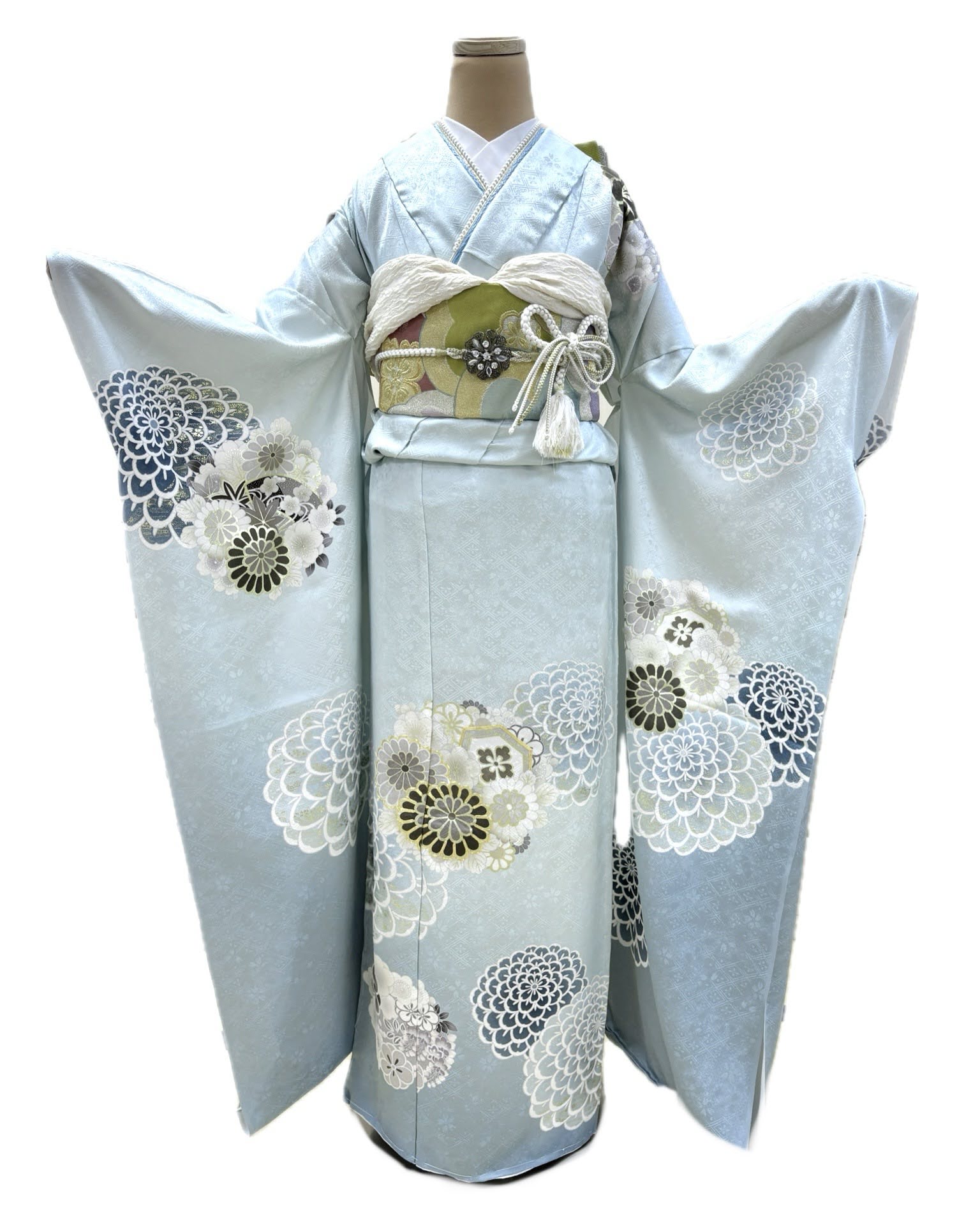 水色振袖 菊