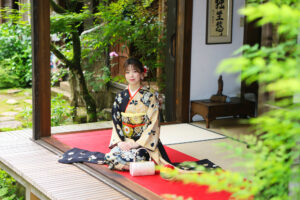 成人式黒振袖コーディネート_前撮り